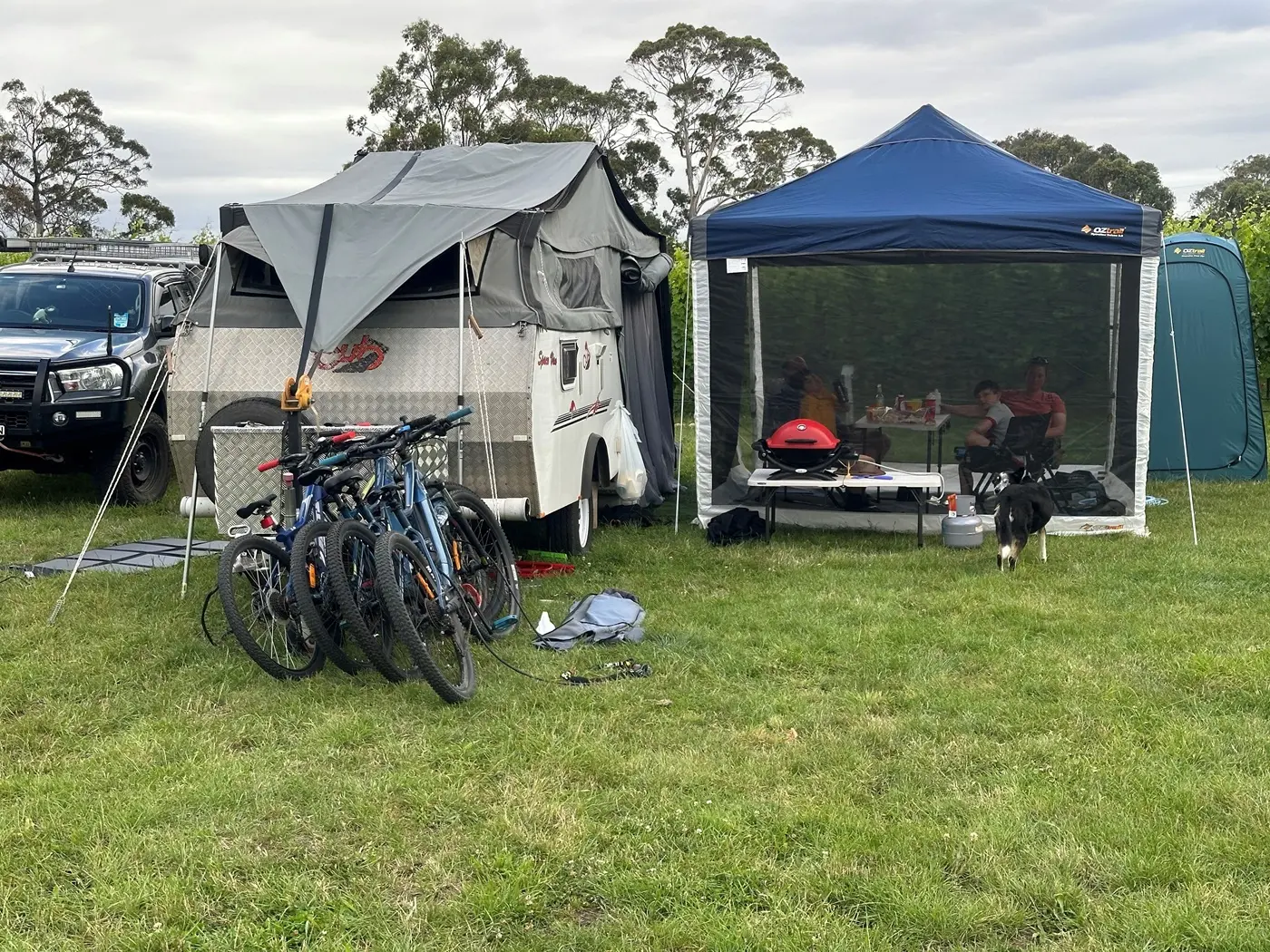 Self-contained camping at Craigie Knowe Vineyard