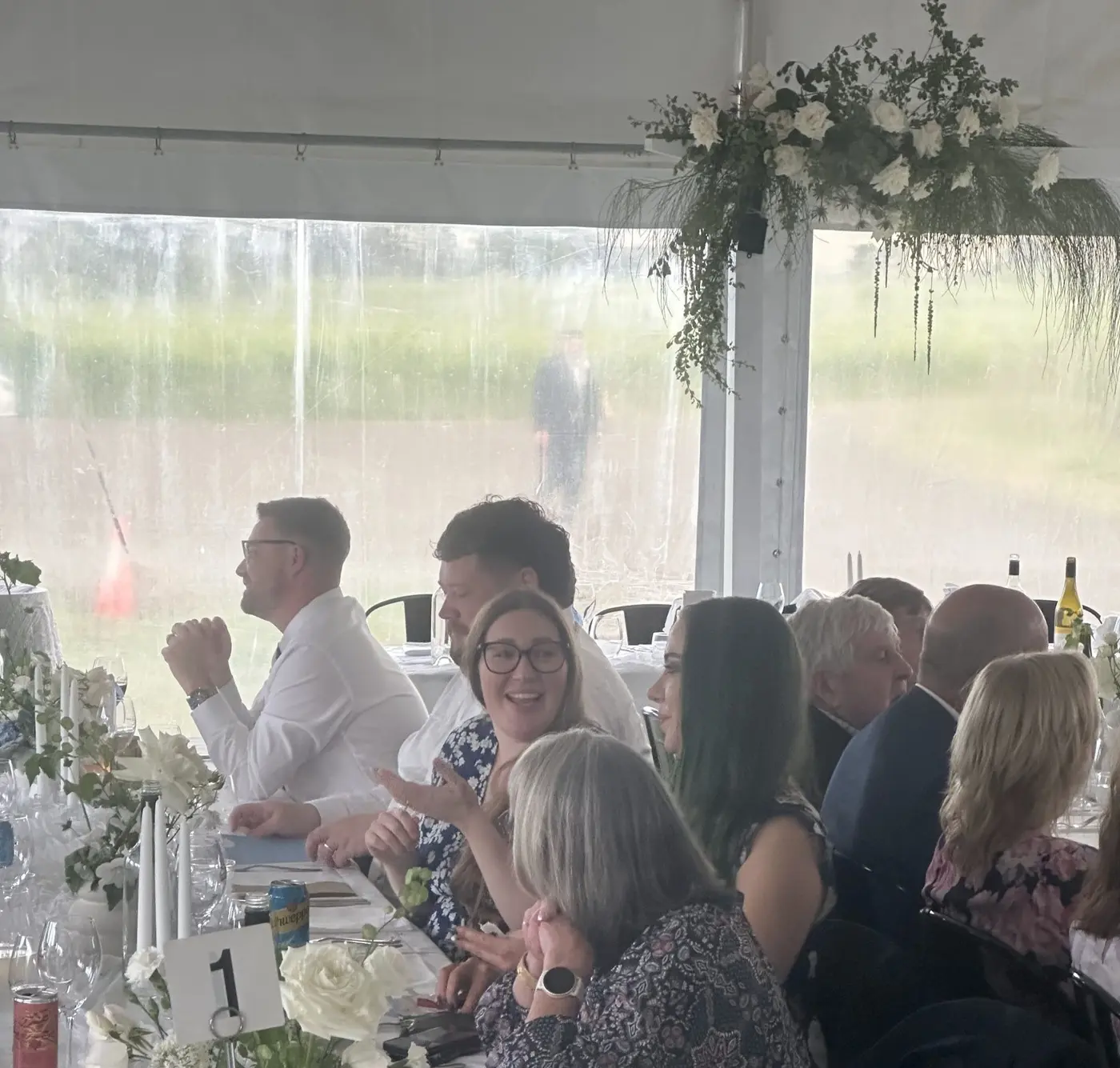 Guests gathered for a celebration at Craigie Knowe Vineyard